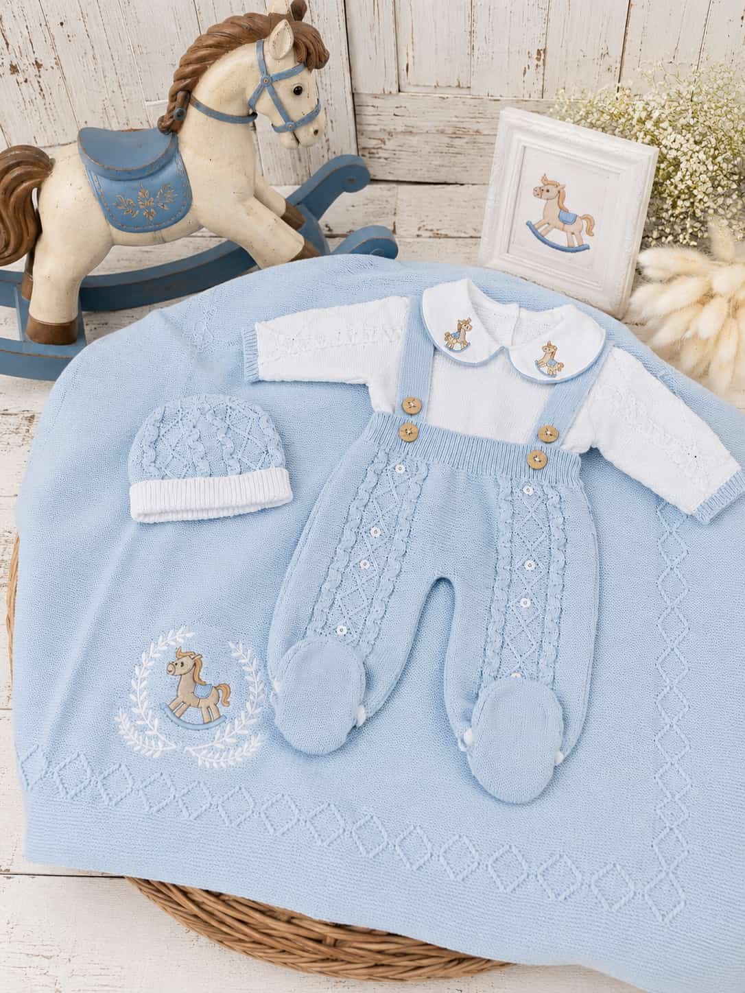 Set uscita clinica baby nipos in filo di cotone