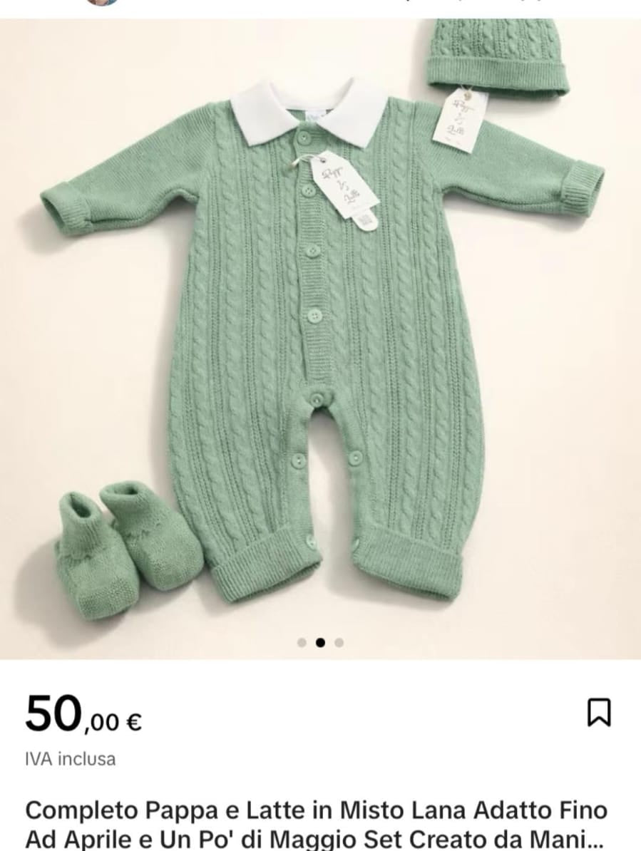 Tuta in lana pappa e latte