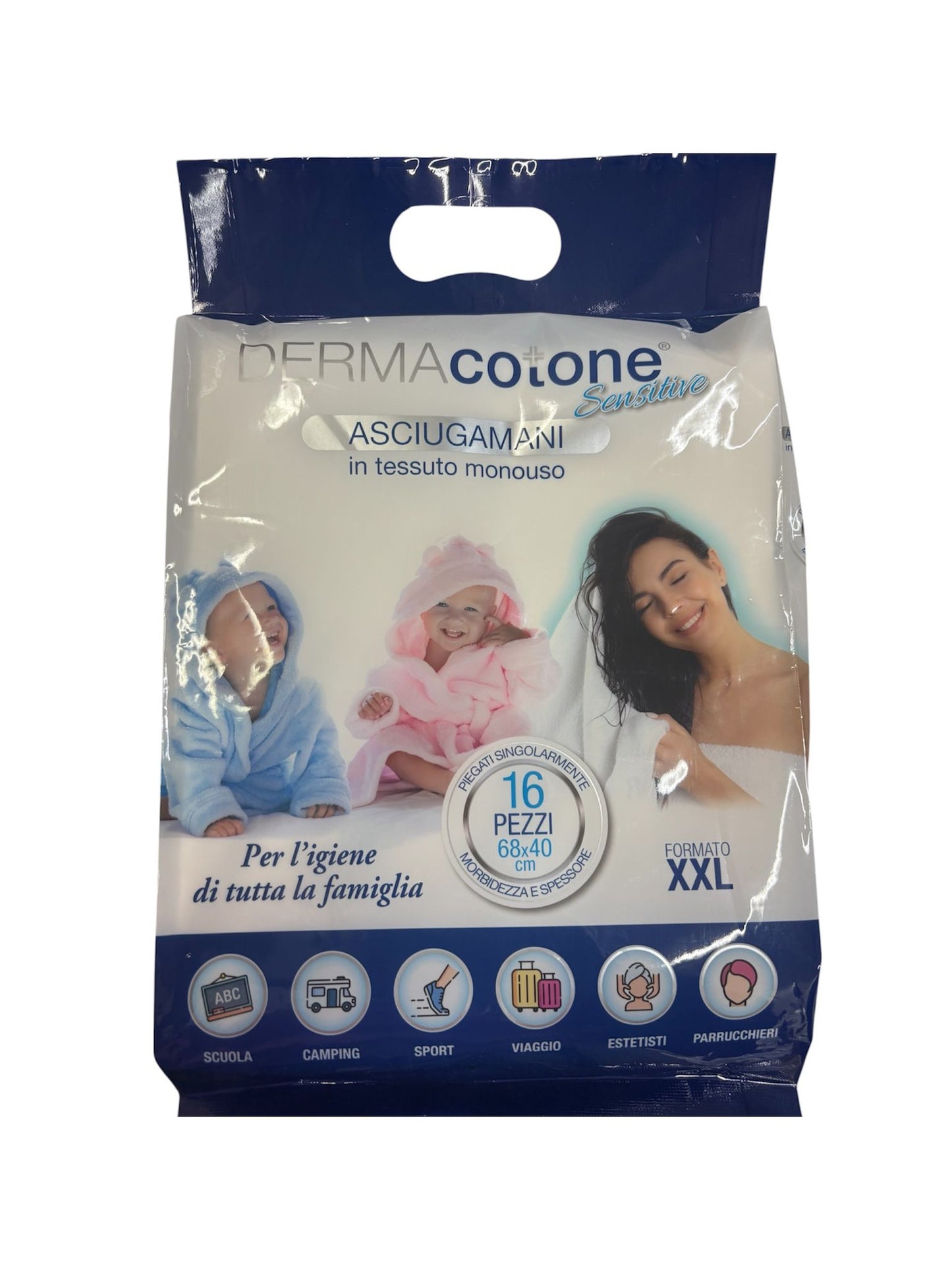 Prodotti monouso per la valigia parto dermacotone.