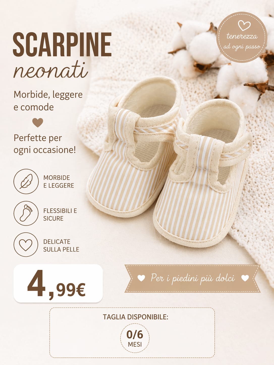 Scarpine estive 0/6 mesi
