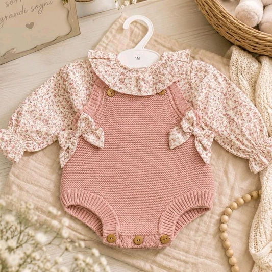 Set salopetta + camicia shabby