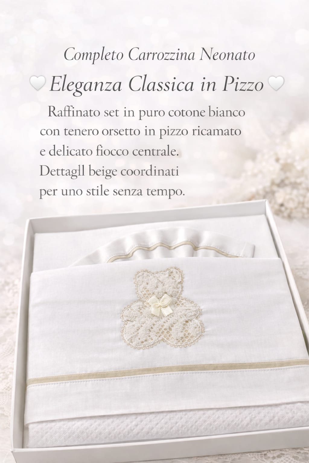 Set lenzuola orsetto in puro cotone