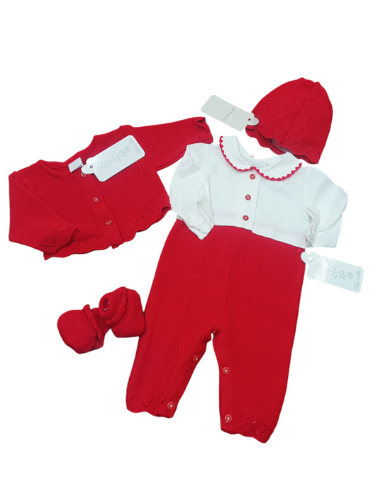 Completo pappa e latte unisex Rosso