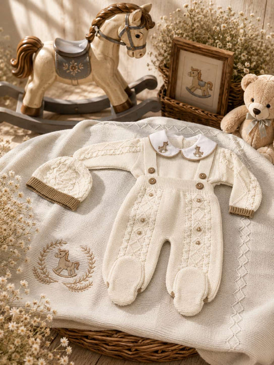 Set uscita clinica baby nipos in filo di cotone