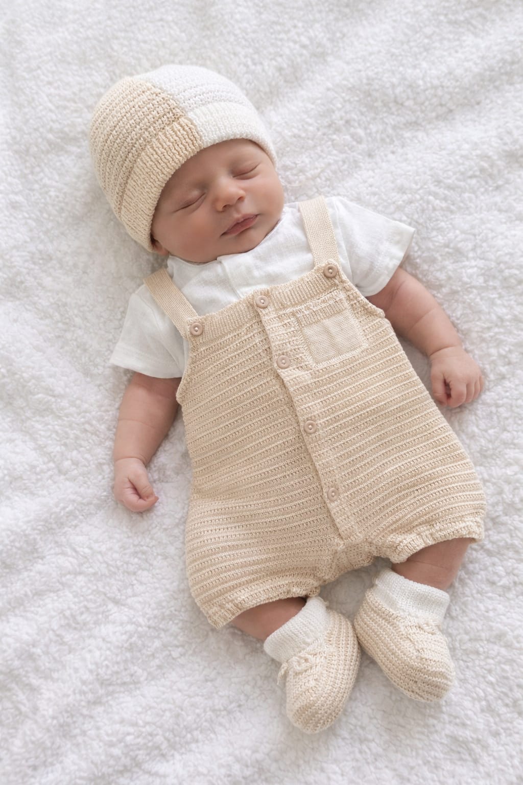 Uscita clinica pappa e latte in filo di cotone 0/3 mesi 54/58 cm