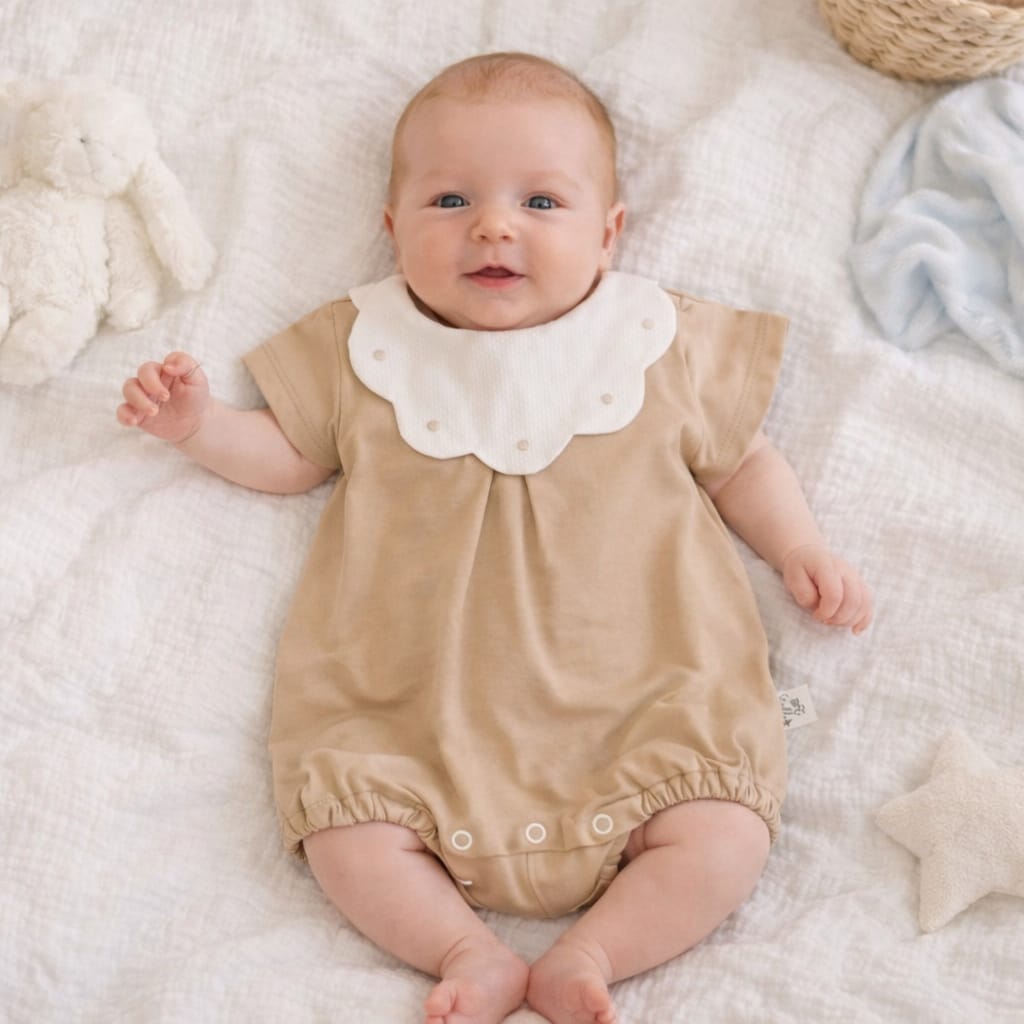 Pagliaccetto e tutina pappa e latte in cotone da personalizzare