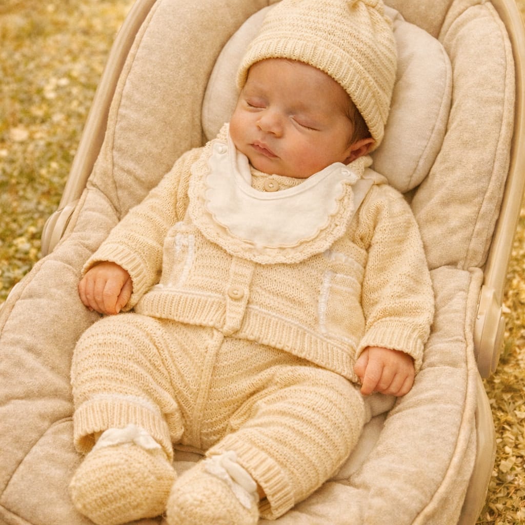 Uscita clinica pappa e latte in filo di cotone 0/3 mesi 54/58 cm