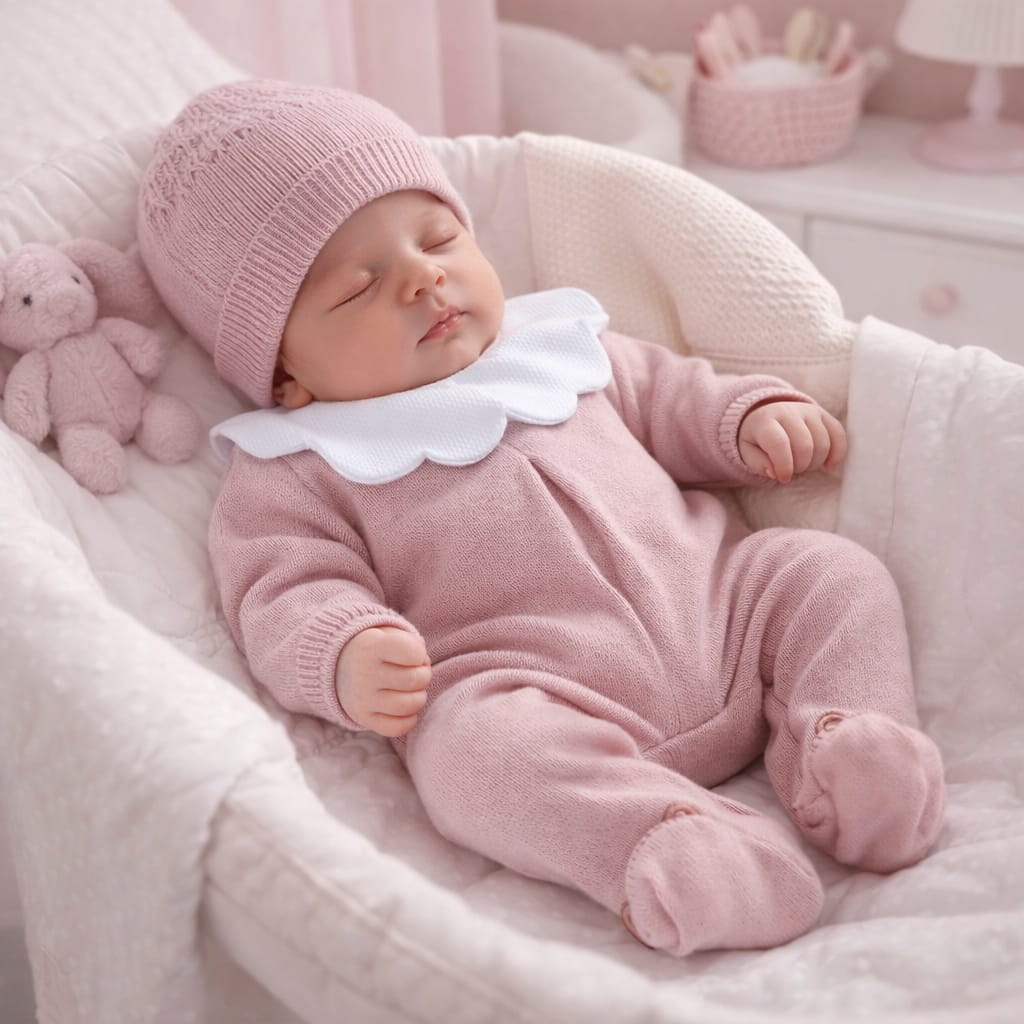 Tutina nuvoletta in misto lana + cappello