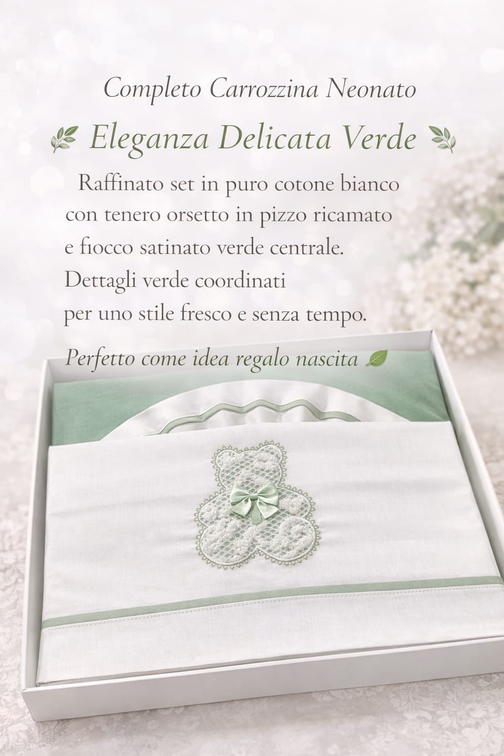 Set lenzuola orsetto in puro cotone