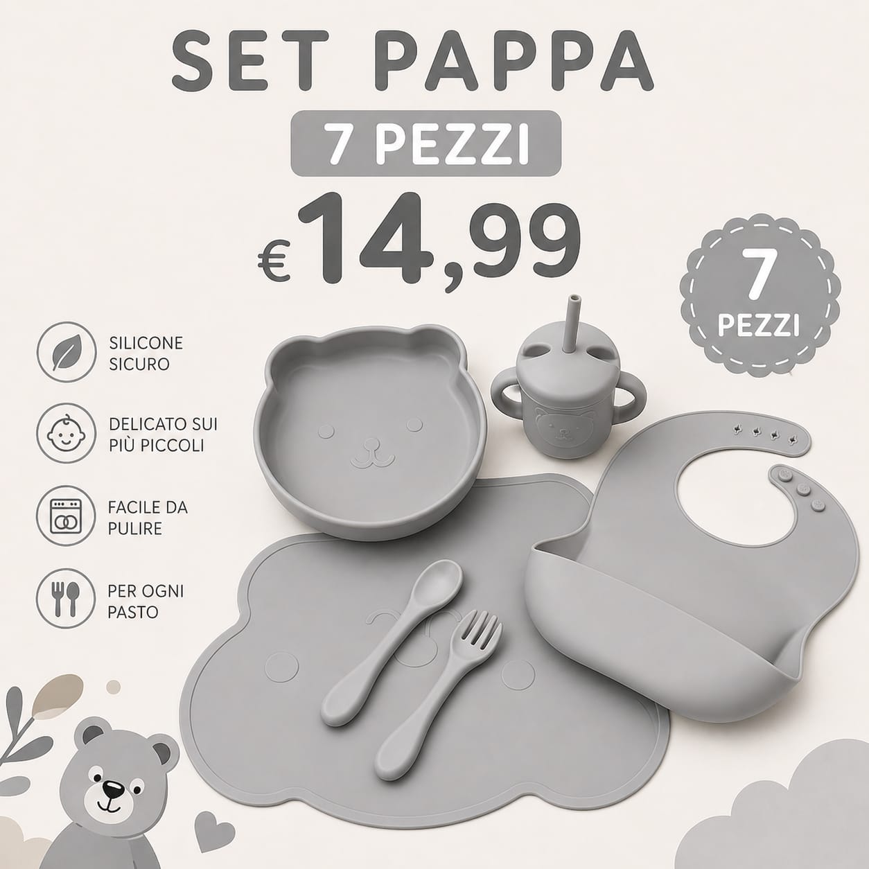 Set pappa in sillicone
