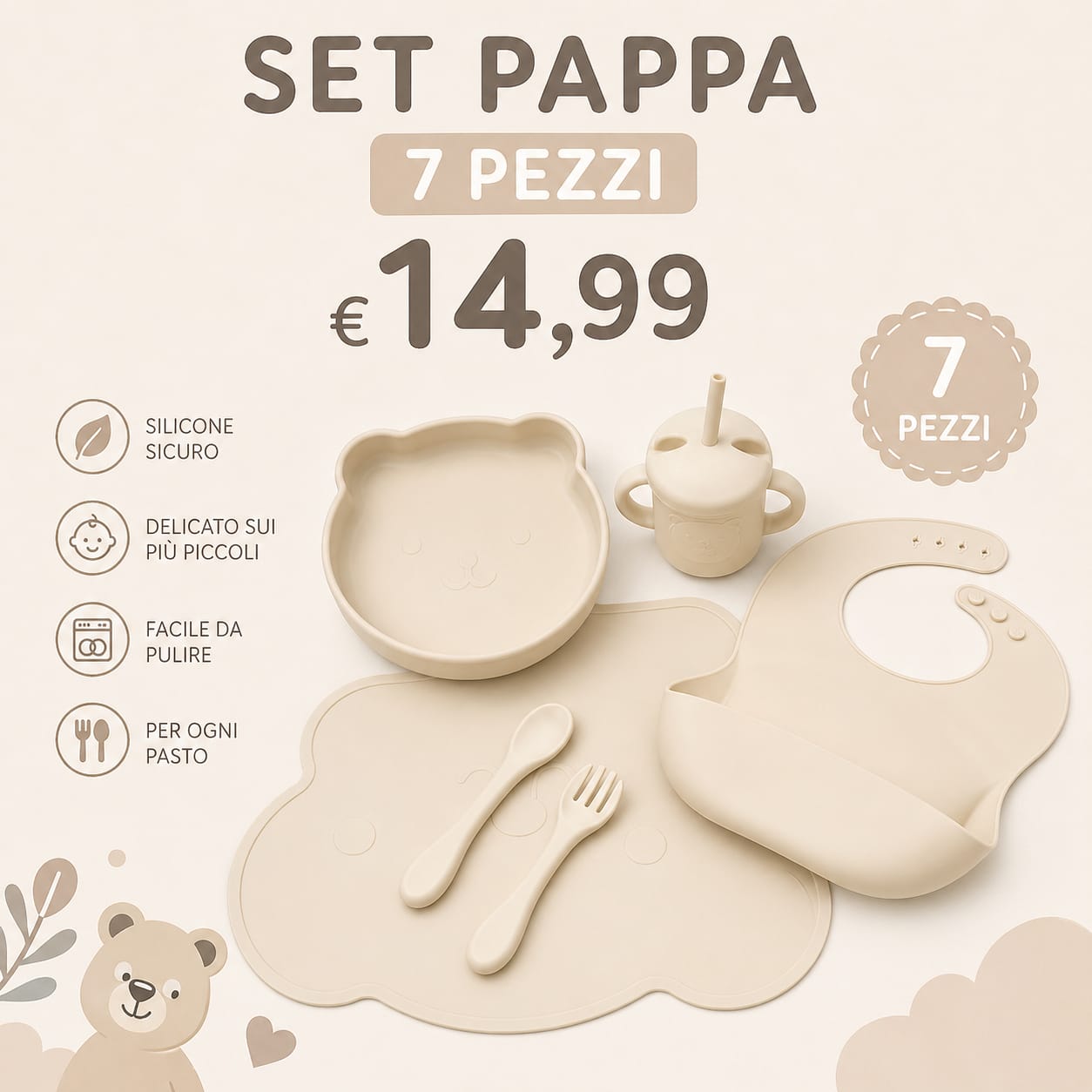 Set pappa in sillicone