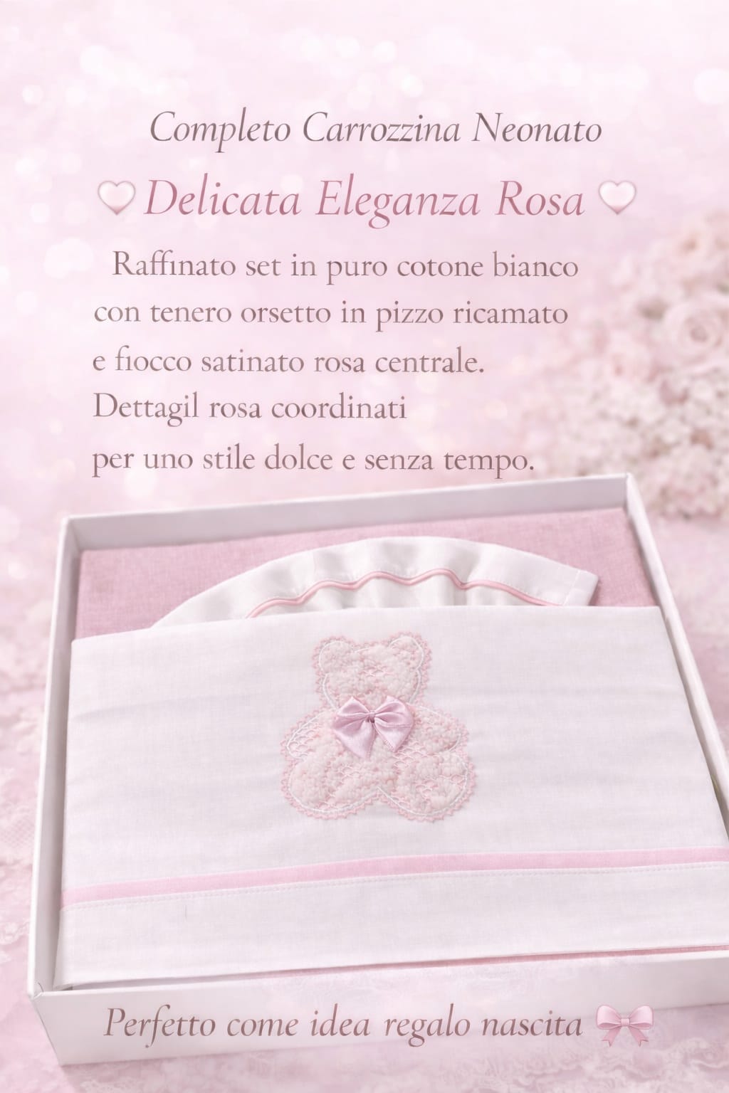Set lenzuola orsetto in puro cotone