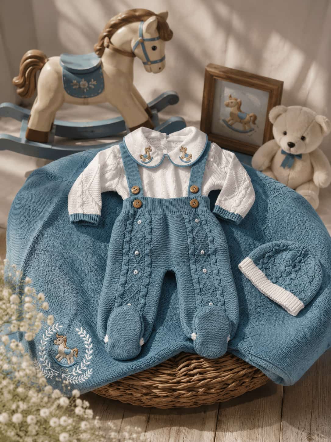 Set uscita clinica baby nipos in filo di cotone