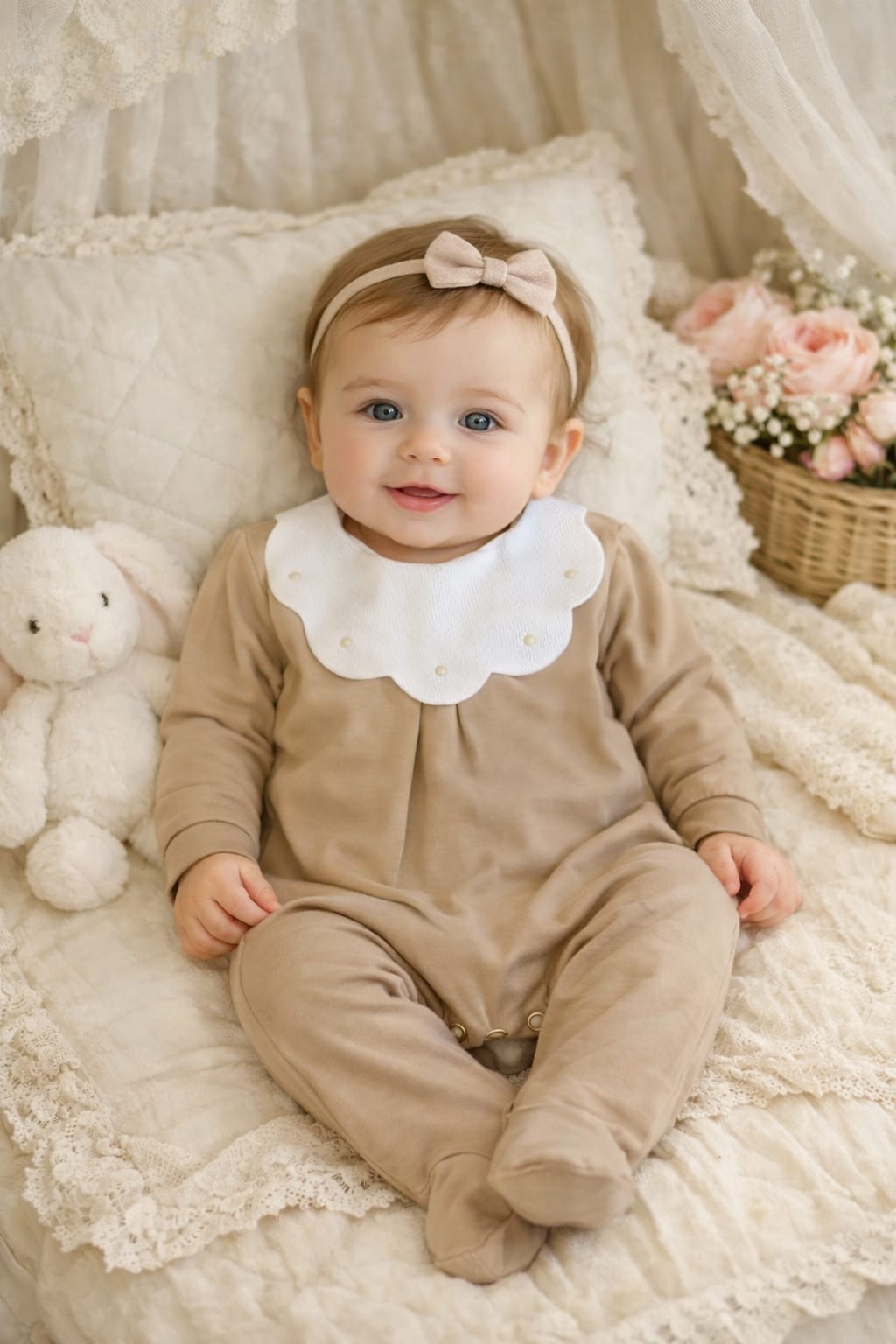 Pagliaccetto e tutina pappa e latte in cotone da personalizzare