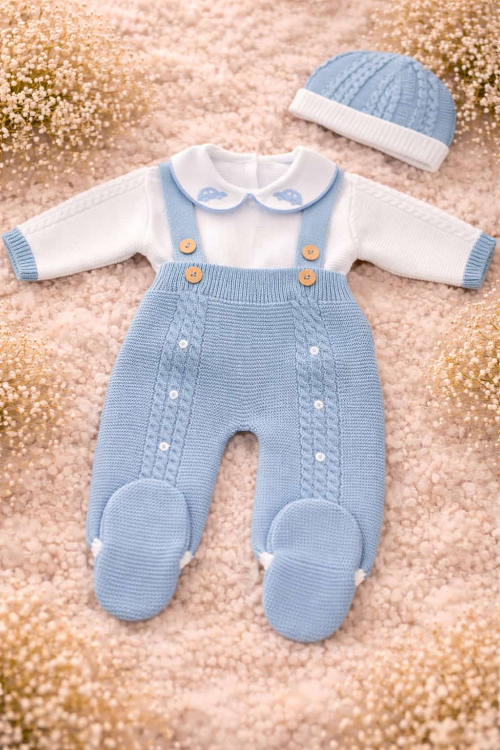 Salopetta con shirt in cotone 100%