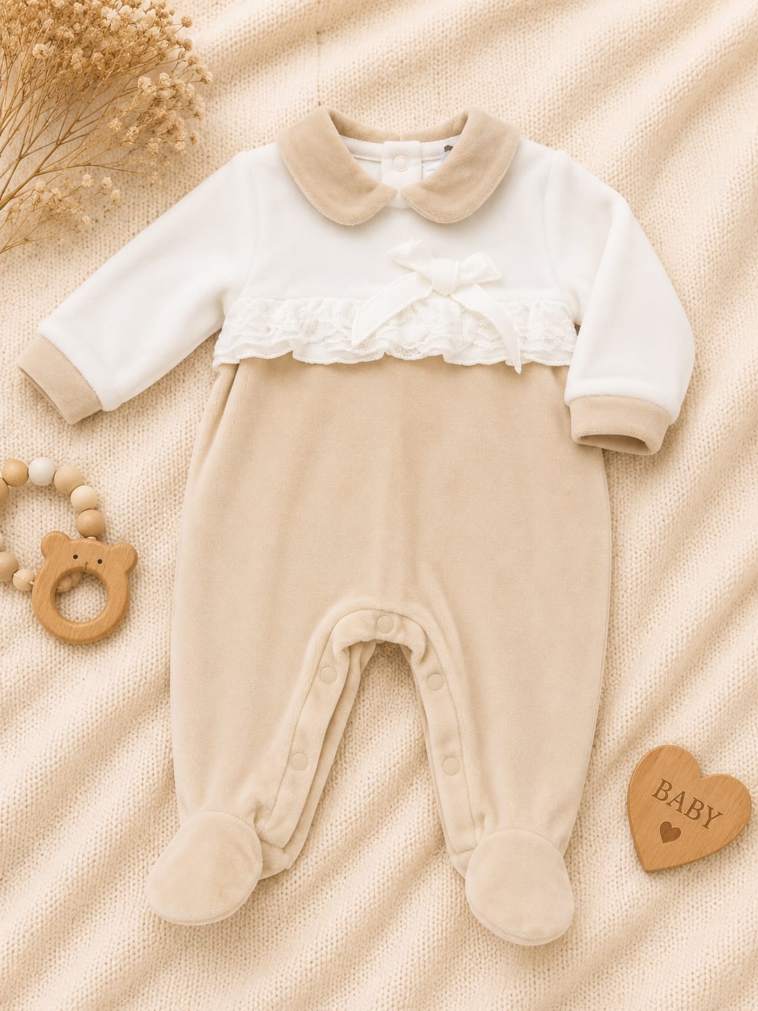 Tutine per bambina in ciniglia 54/58 cm