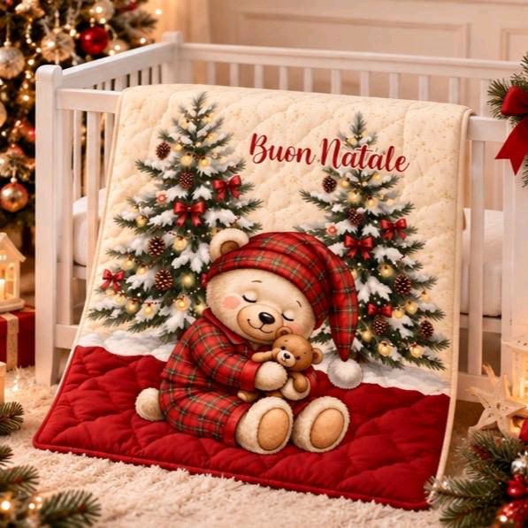 Trapunta Natalizia culla con sbarre
